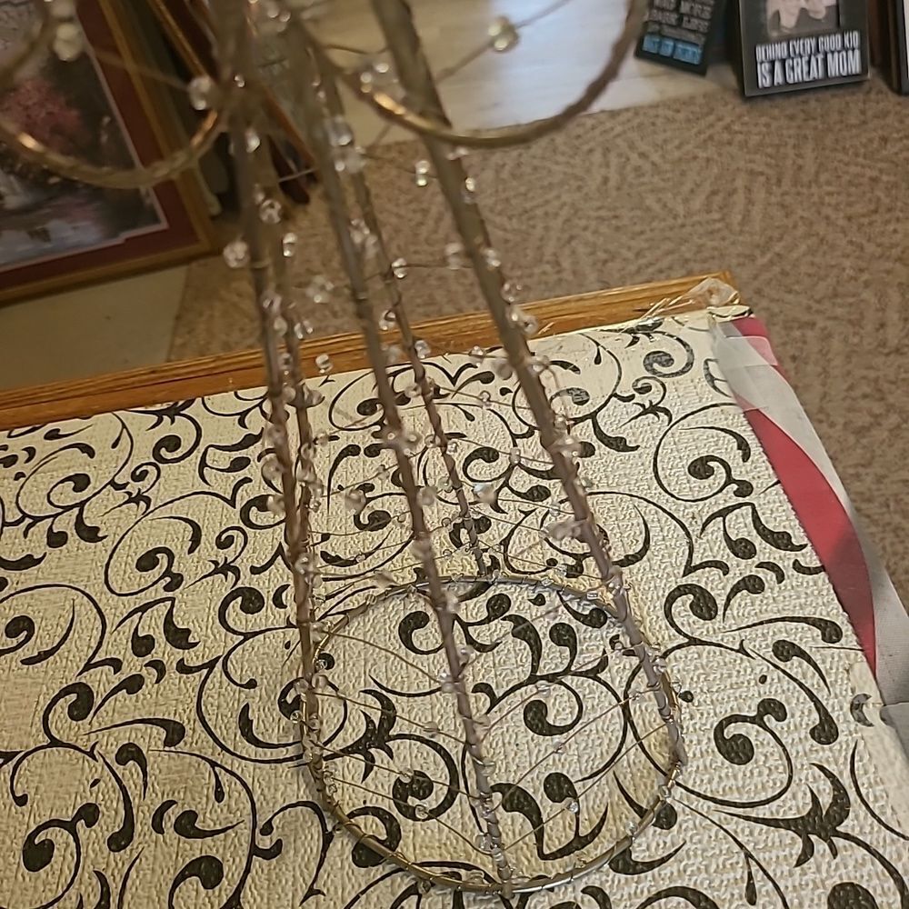 Wire Beaded Angel Tree Topper - Picture 7 of 7